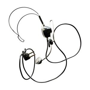 Vintage Single Earpiece Headband Headphones Dual Plug Black Silver - U.N.C.L.E.s